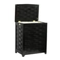 thumbnail image 2 of Oceanstar Mahogany Finished Rectangular Veneer Laundry Wood Hamper with Interior Bag RHV0103MH, 2 of 2
