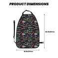 thumbnail image 2 of Xecao Hand Drawn Colorful Fishes Pattern Car Seat Back Protector 2 Pack Large Capacity Pocket, Kick Mats Back Seat Protector, 2 of 8