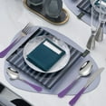 thumbnail image 6 of 24 Pieces Flatware Set, Stainless Steel Cutlery Set with Silverware Holder, Modern Eating Tableware Set Includes Dinner Knives Forks Spoons, Hanging Silverware Set Service for 6, 6 of 7