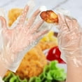 thumbnail image 3 of 500 PCS Disposable Food Prep Gloves - 500 Piece Plastic Food Safe Disposable Gloves, Food Handling, Transparent, One Size Fits Most (500 PCS）, 3 of 7