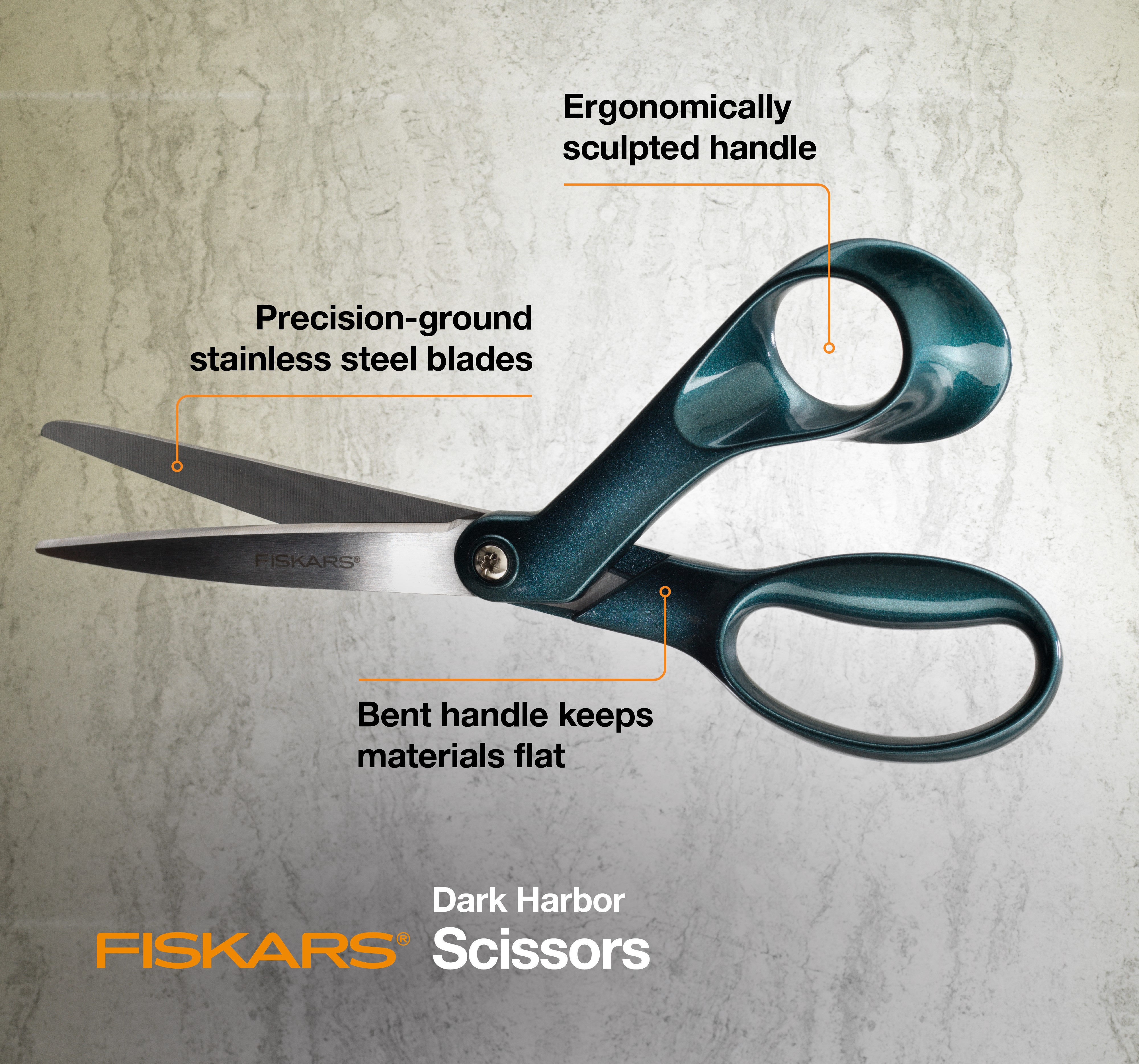 Fiskars Metallic Fabric Scissors, 8, Pointed, All-Purpose Fabric
