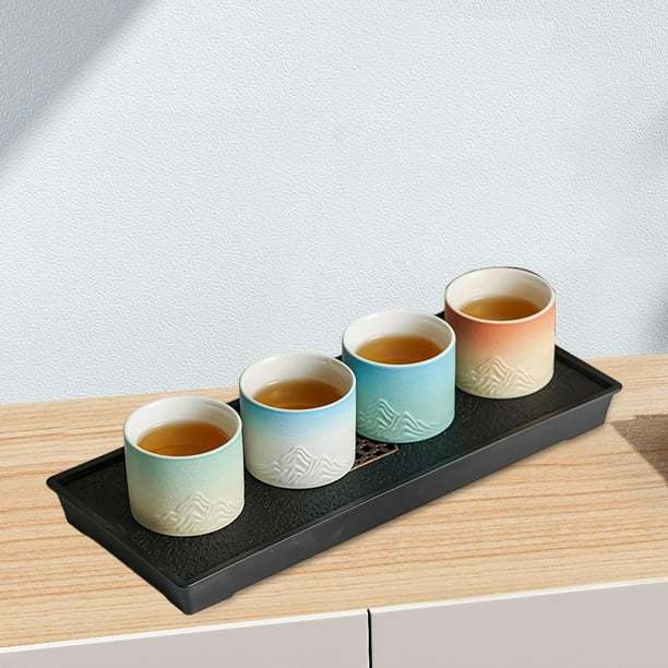 Juego de tazas de té de cerámica, taza de té china con patrón de montaña, juego de té de Kung Fu creativo, portátil, coleccionable y de regalo para mu