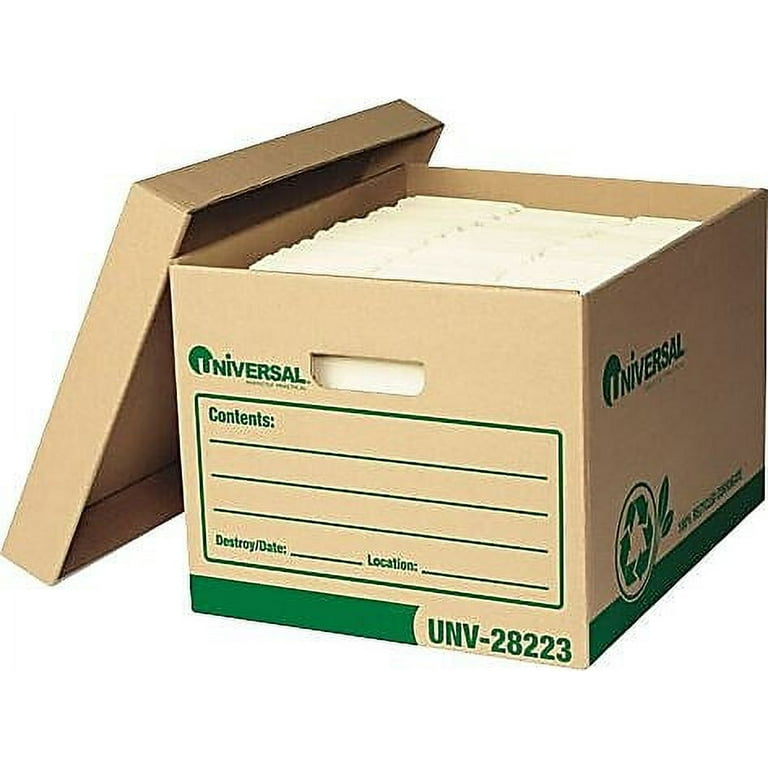 Recycled Medium-Duty Record Storage Box, Letter/Legal Files, Kraft/Green, 12/Carton Recycled Medium-Duty Record Storage Box, Letter/Legal Files, Kraft/Green, 12/Carton