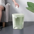 thumbnail image 2 of Kitchen Trash Can, Step-On Garbage Can with Lid, Tall Kitchen & Bathroom Trash Can, Small Office Waste Bin, Green - Xuniizn, 2 of 7