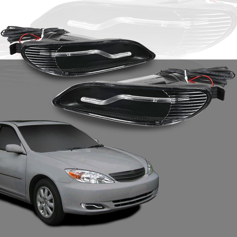 CROSSDESIGN Front LED Fog Lights Fit for Toyota Corolla 2001-2008 Camry 2002-2004 Fog Lamps