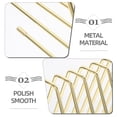thumbnail image 3 of HOOWIFFY Golden Iron Triangle Desktop Organizer Foldable Book Rack for Office and Classroom Use, 3 of 7