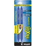 2 Pack - Pilot FriXion Clicker Retractable Erasable Gel Pens, Fine Point, Blue Ink 2 ea