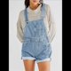 thumbnail image 5 of Pantalones Cortos Vaqueros para Mujer, de Verano Informales, Holgados, Ajustables, con Tirantes. Azul XXL, 5 of 8