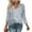 502_Light Blue, variant on Texiao 3/4 Length Sleeve Women's Tops V Neck Casual Tunic Tops Basic Shirts Loose Fit Blouse