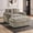 Brown + Foam, variant on Double Recliner Sofa with Ottoman – Manual Reclining Couch, USB Charging Port, Phone Stand, Soft Armrests for Living Room, Home Theater