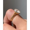 thumbnail image 2 of 3.10 CT Oval Cut Moissanite Engagement Ring, 14K Yellow Gold Party Wear Ring, Modern Bezel Shank Anniversary Ring, Solitaire Promise Ring, 2 of 5