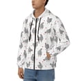 thumbnail image 3 of Uemuo Funny Chicken for Men's Fashion Full-zip Hoodies & Sweatshirts with Kangaroo Pocket, Zip-up Hooded Sweatshirt, Moisture Wicking & Breathable-Medium, 3 of 5