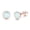 Sky Blue Gold, variant on Sterling Silver Earring 925 Opal Round Ear Studs Birthstone Gift for Women
