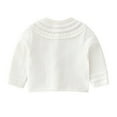thumbnail image 3 of Tao Tao Newborn Infant Baby Girls Cotton Knit Sweater Autumn Solid Long Sleeve Tops Cardigan Coat for Toddler White 6 Months, 3 of 3