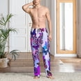 thumbnail image 5 of Uemuo Flying Butterflies Pattern Men's Wide Leg Palazzo Lounge Pants with Pockets Light Weight Loose Comfy Casual Pajama Pants-, 5 of 9