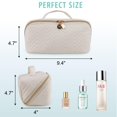 thumbnail image 2 of Bolsa de maquillaje Bunnychill de gran capacidad resistente al agua, color beige, 2 of 8