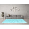 thumbnail image 3 of Ahgly Company Indoor Round Abstract Light Blue Modern Area Rugs, 7' Round, 3 of 4