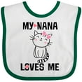 thumbnail image 3 of Inktastic My Nana Loves Me Girls Girls Baby Bib, 3 of 4