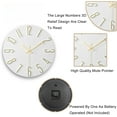 thumbnail image 6 of 12 Inch Wall Clock Silent Non Ticking, Preciser Modern Style Decor Clock for Home, Office, School, Kitchen, Bedroom, Living Room(White), 6 of 8