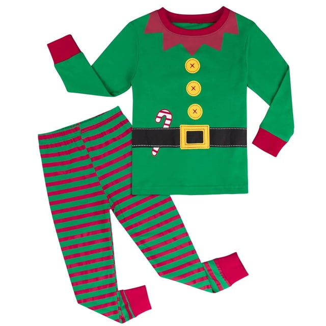 Conjunto de pijamas para niños pequeños, ropa de dormir de dinosaurio, regalo de Año Nuevo de dibujos animados, Top y pantalones, 100% algodón, navidad