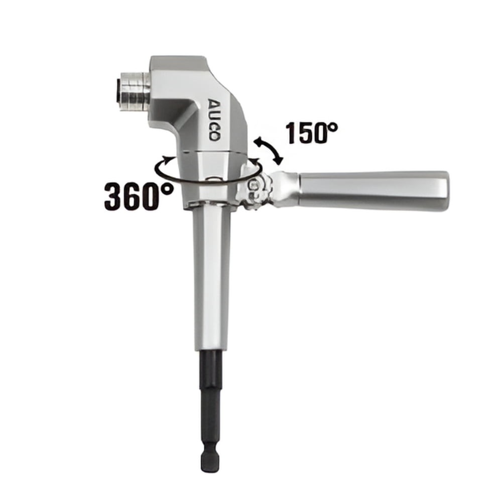 AUCO Right Angle Drill Attachment - 500 In-lbs Torque All Metal Body ...