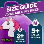 Flybar Hopper Ball for Kids, Inflatable Bouncy Ride-On Ball w/ Handle for Indoor & Outdoor Active Play, Includes Pump, Jump Ball Toy for Boys & Girls, Supports Up to 165 lbs, Ages 3+, 18-Inch, Small