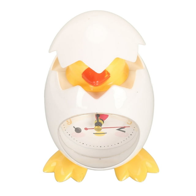 Reloje de Pollo Con Cáscara de Huevo de Dibujos Animados, Duradero Multifuncional Lindo Despertador de Alarma Divertido Decorativo Conveniente para la Cama