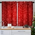 thumbnail image 2 of Christmas Kitchen Curtains Snowflakes Window Curtains Over Sink Set of 2, Xmas Red Short Tier Curtain for Kitchen, Winter Kitchen Decor 26" x 36", 2 of 6