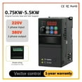 thumbnail image 2 of Convertisseur de Vitesse de Moteur Variable VFD Entrée 220 à Sortie 0.75/1.5/2.2/3.7/4/5.5 KW, Interface Claire, 2 of 7