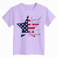 thumbnail image 4 of TOWED22 Boys Casual Tops Short Sleeve Crew Neck Cotton T-Shirts Striped Color Block Print Summer Tee Shirts(Purple,9-10 Y), 4 of 4