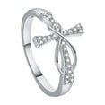 thumbnail image 1 of MKHSQHDG Today's Deals Fashionable Individual Inlaid with Zircon Ring Exquisite Jewelry for Daily for Giving, 1 of 7