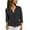 Black, variant on Utoimkio Women's Solid Color Button Down Shirts Dressy Work Blouse Tops Long Sleeve Turndown Collar Dress Shirt Vacation Work Clothes for Women with Pockets