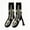 Black_A, variant on Womens Socks Hall-oween 3D Black Cat Witch Crew Socks, Fall Socks,Size Free Size