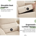 thumbnail image 5 of Aemeios Swivel Power Recliner Chair Teddy Nursery Glider Rocking Recliner, Beige, 5 of 9