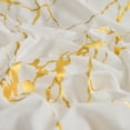 thumbnail image 7 of Move Over White Gold Metallic Marble Bedding Sets Marble  Textured Pattern White Gold Raina Duvet Cover Set King Microfiber No Filling, 7 of 7