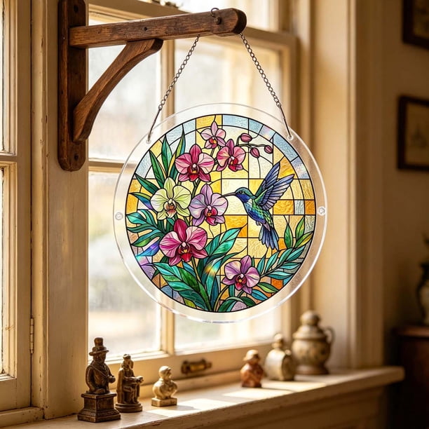 Acrylic Jigsaw Puzzle Suncatcher, Acrylic Suncatcher Puzzle, for Doors Garden and Window Hanging&Birthday Gift