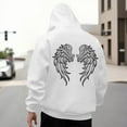 thumbnail image 2 of KKBOTIVE Fashion Angel Wing Printed Hoodies for Adult - Casual Sweatshirt Cozy Warm Hooded Pullover for Couple's Fall Winter Streetwear White Size: XXL, 2 of 7