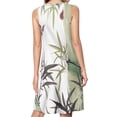 thumbnail image 2 of Bamboo Ink Painting Spring Summer Dresses for Women Fashion T-shirt Dress Casual Sleeveless Loose Sundress with Pockets, 2 of 5