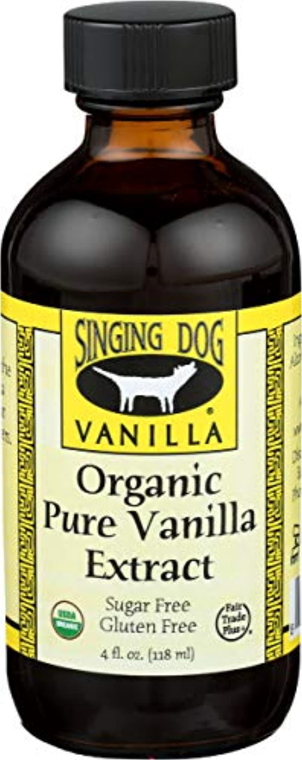Singing Dog Vanilla Extract, Pure, Organic-4 floz