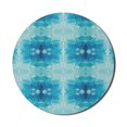 thumbnail image 1 of Abstract Mouse Pad for Computers, Tangled Aquatic Motifs Nautical Theme Spring Waves Spring Illustration, Round Non-Slip Thick Rubber Modern Mousepad, 8" Round, Seafoam and Sea Blue, by Ambesonne, 1 of 2