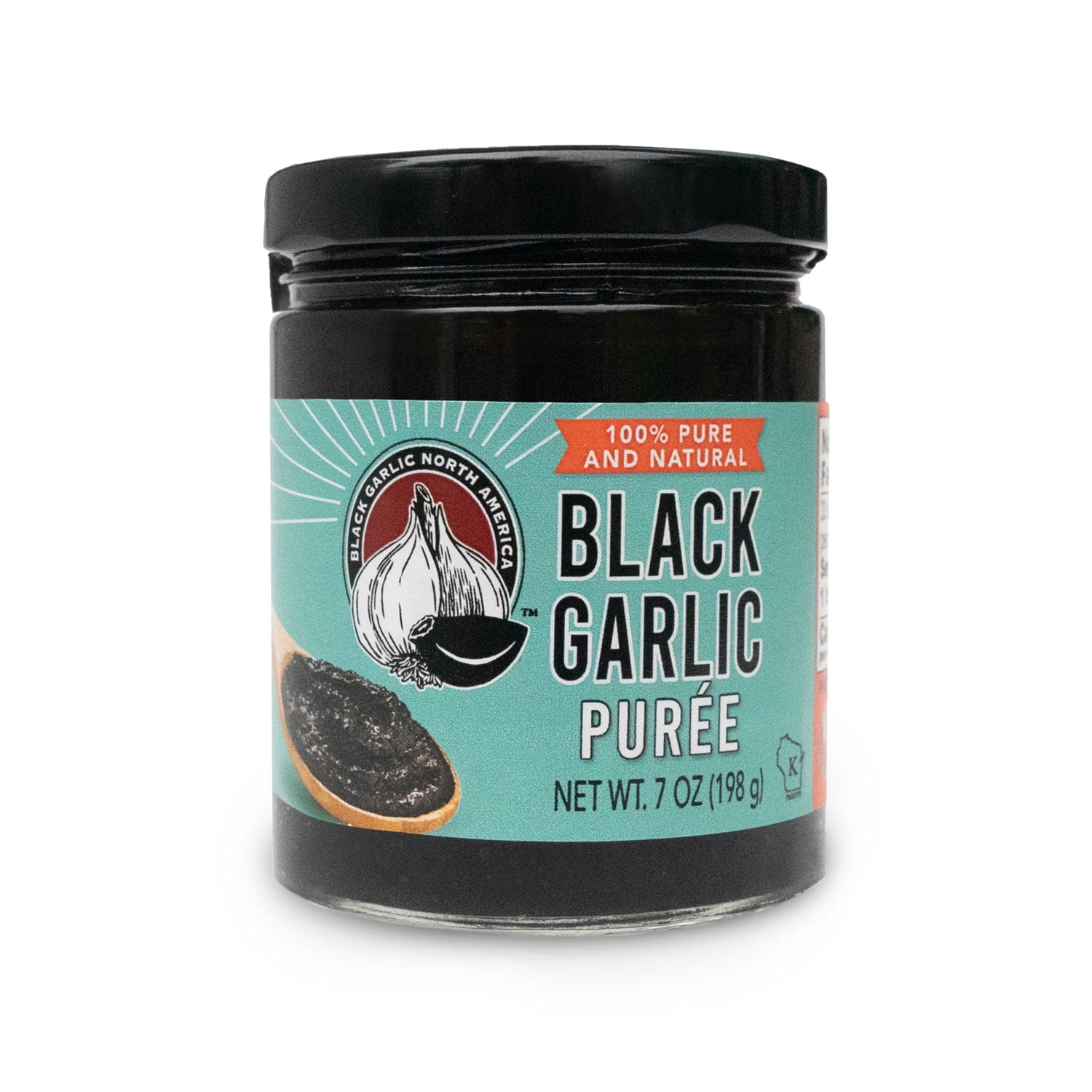 Black Garlic Puree One 7oz Jar Kosher Certified Black Garlic North