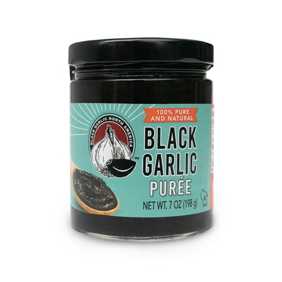Black Garlic Puree: One 7oz Jar, Kosher Certified
