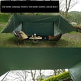 thumbnail image 3 of Eigraketly Toldo parasol impermeable para jardín, cubierta de protección solar, portátil, para acampar, escalar, viajar, pescar, playa, lona, carpas Verde 4x4m, 3 of 6