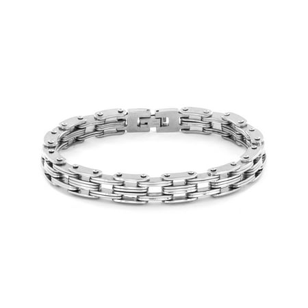 West Coast Jewelry Men S Stainless Steel Bicycle Style Chain Link Men S Stainless Steel Bicycle Style Chain Link Bracelet