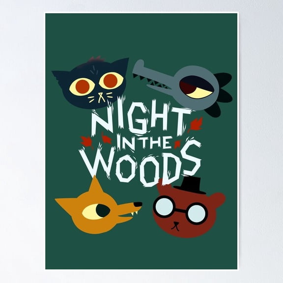 Poster Night In The Woods - All Characters - No Framed, Vintage Wall Art, Trendy Retro Print, Positive Quote Poster, Room Decor, Wall Art, 8x12