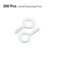 thumbnail image 3 of 200 Pack Small Screw Eye Hooks Mini Eyelets Screws, 5x10x1.2mm, White, 3 of 5