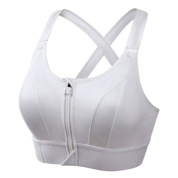 Spdoo High Impact Sports Bra for Women Zip Front FullSupport Wirefree