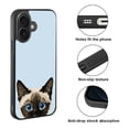 thumbnail image 2 of WIRESTER Shockproof Soft Rubber Cover Case for Apple iPhone 16 Plus 6.7" 2024, Animal Siamese Kitten Cat On Pale Aqua Background, 2 of 5