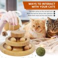 thumbnail image 4 of Cat Ball Track Toy, Kitty Toys Roller, 3-Level Ball Tower with Bamboo Spinning Balls, Interactive Cat Ball Tower Cat Toy, DIY Circle Track Fun Toy Cat Ball Toy for Kitten Mental Physical Exercise, 4 of 7