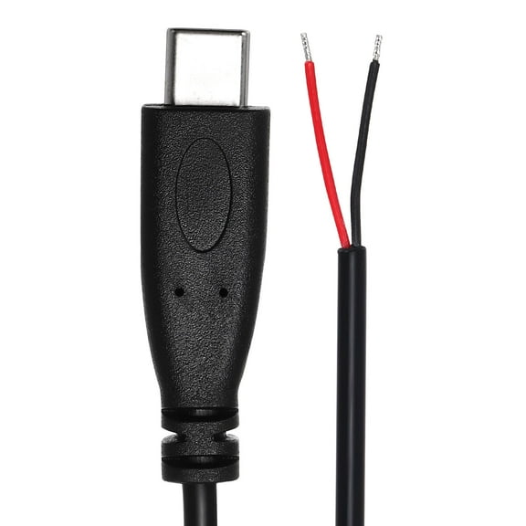 Uxcell 1M/3.3Ft USB C Male Plug Bare Wire Pigtail Cable 22AWG 12V 3A for DIY Laptop Equipment Repair 2Pcs